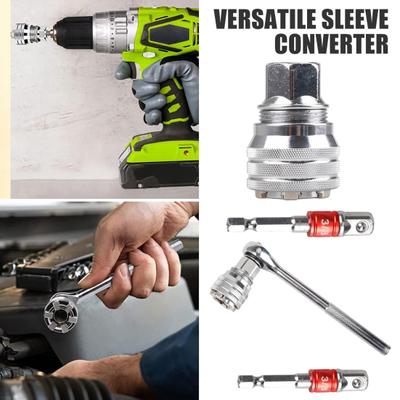 Einstellbarer Universal-Steckschlüssel-Werkzeugsatz Einhandbedienung Multifunktions-Ratsche mit 10–19 mm Antrieb
