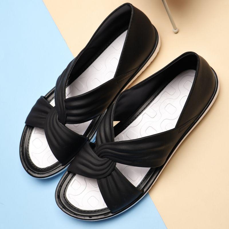 Sandales Plates Polyvalentes Chaussures en Gelée Plastique Antidérapantes Chaussures de Pluie Imperméables Chaussures d'Été de Plage pour Femmes Fée