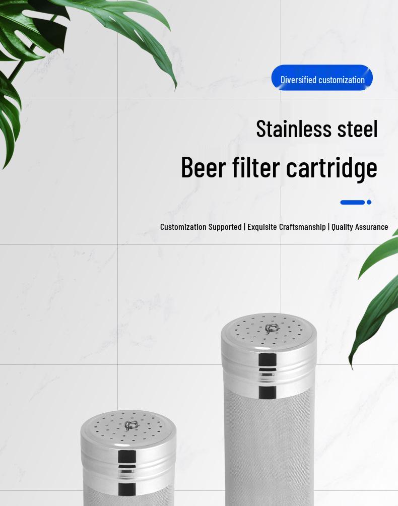 304 Stainless Steel Beer & Beverage Impurity Filter Barrel for Home Brewing