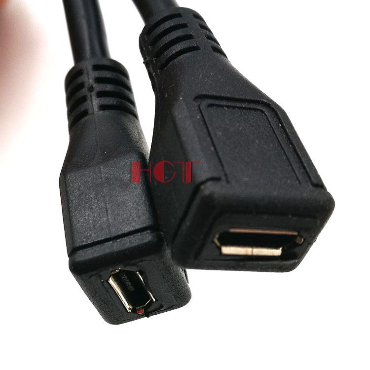 30cm Micro USB Female To Female Extension Adapter Cable