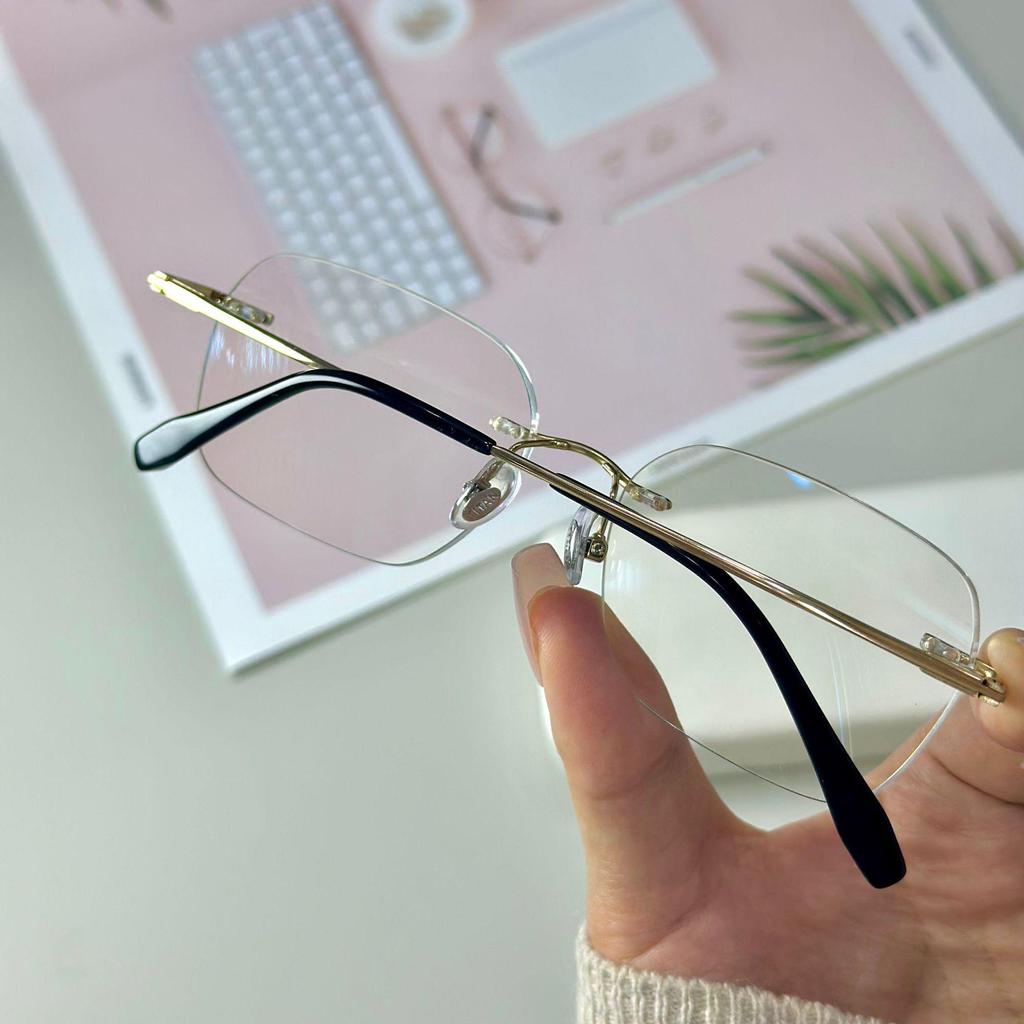 Ultra-Light Frameless Glasses with Anti-Blue Light Lenses