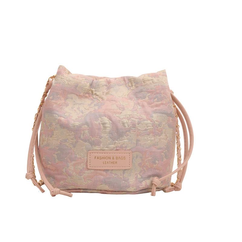 New Chinese Style Water Bucket Bag For Women Summer Fashion Shoulder Crossbody Embroidery Trendy Tote