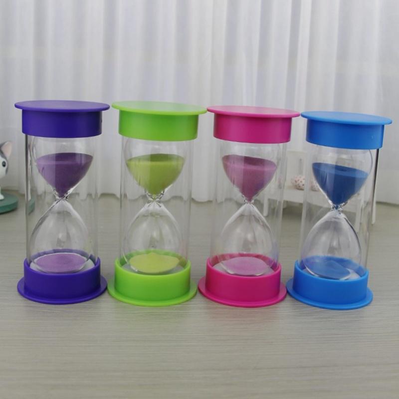 5//10//15//20//30Min 5PCS SET Plastic Hourglass Home Desktop Sand Glass Timer