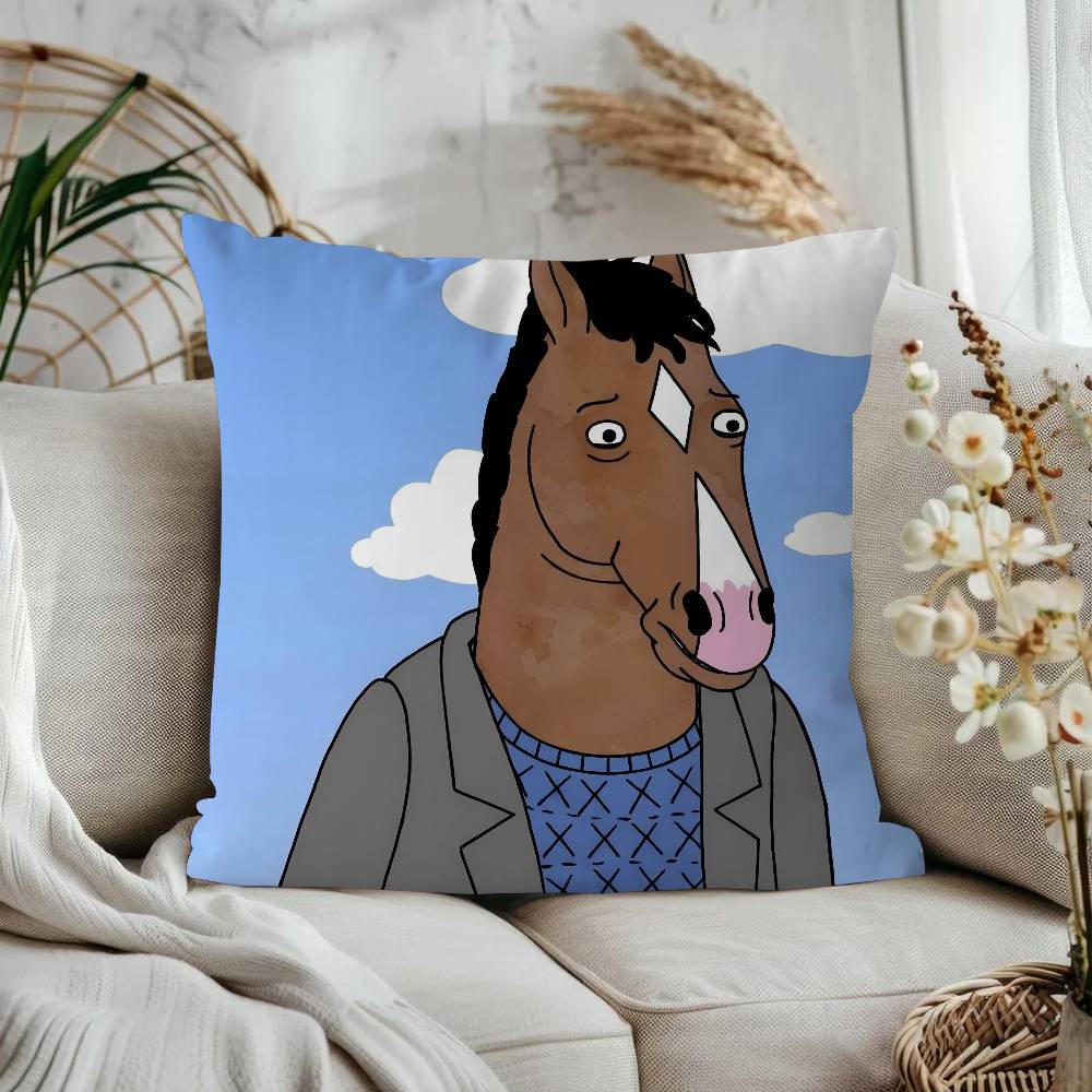 B-Конь БоДжек Персонализированная наволочка Детская спальня Декор для бурной вечеринки Наволочка Детский день рождения Подарок для душа 16x16Inch