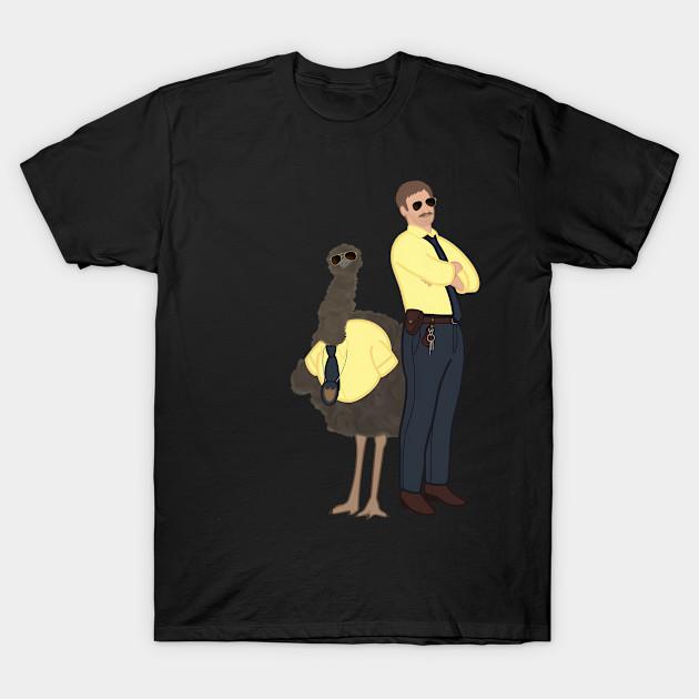 

Men Black Print T-shirt Insurance Emu No-Cut Transfer Paper Print Cotton Tshirt XL чорний
