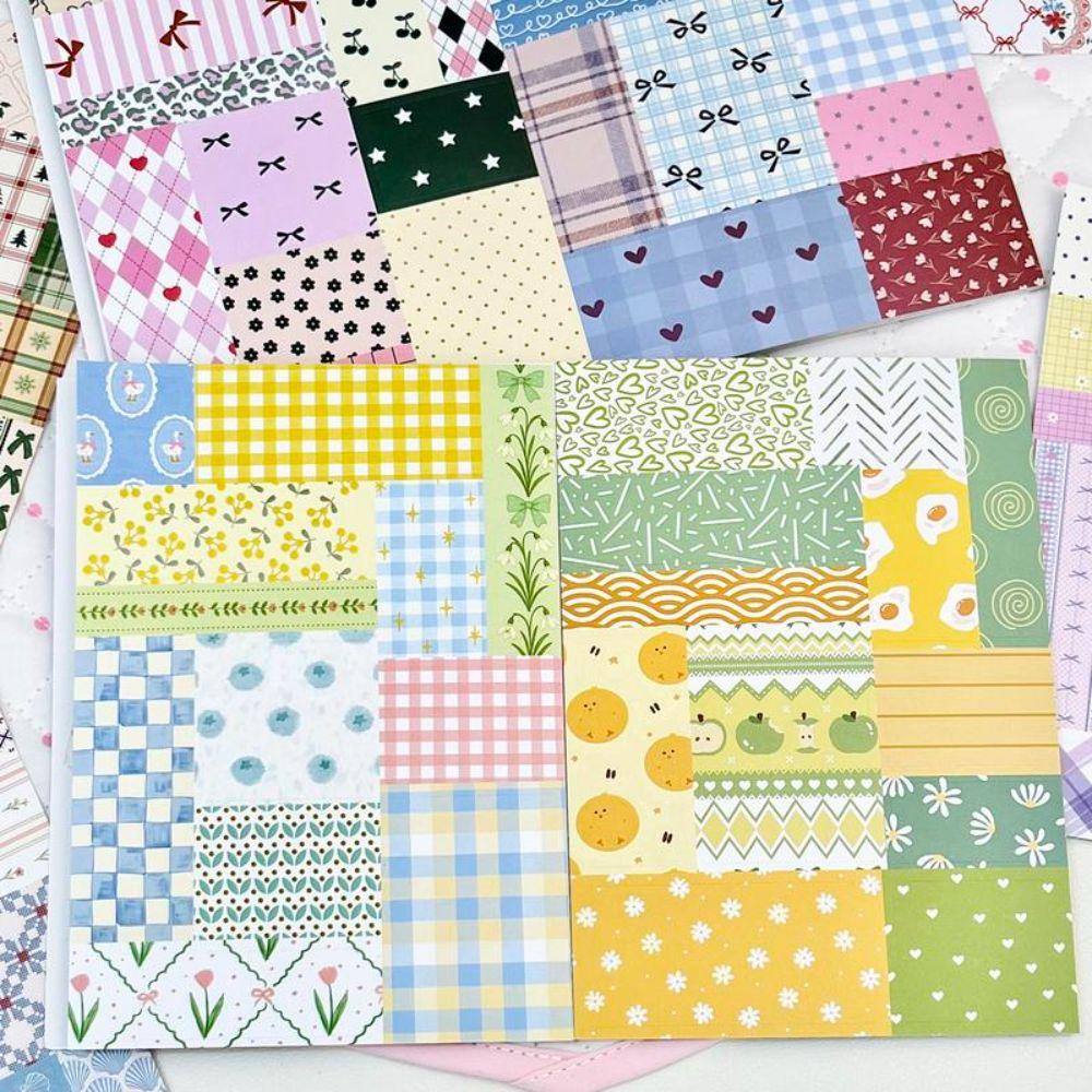Cut Film Stickers Decorative Sticker Books Vintage Plaid Journal Stickers Japanese Stationery