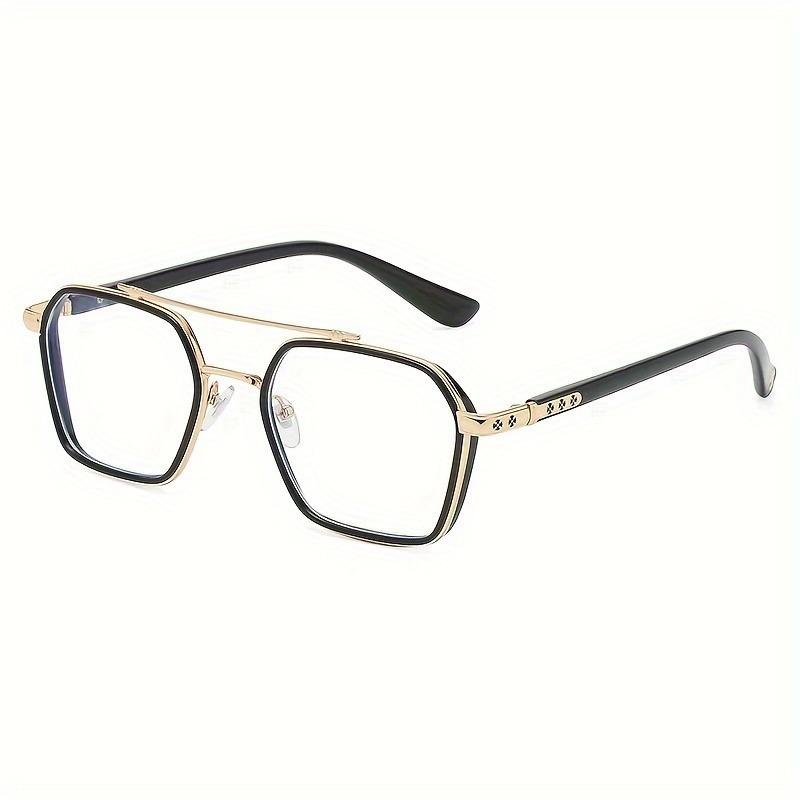 [Fashionable Anti-blue Light Frames] Anti-blue Light Double Bridge Glasses Frame For Men And Women