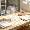 Acrylic Magazine Rack for Students Clear File Holder, L-Shaped Desk Organizer, Sturdy Desktop Document Holder Folder Rack, Documents Magazines
