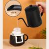 600ml Coffee Pour Over Kettle Stainless Steel Black Lid Cafe Pot Espresso Accessory Water Drip Long Gooseneck Tools Coffee Pot