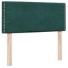 Box Spring Bed with Mattress Dark Green 80 x 220 cm Velvet