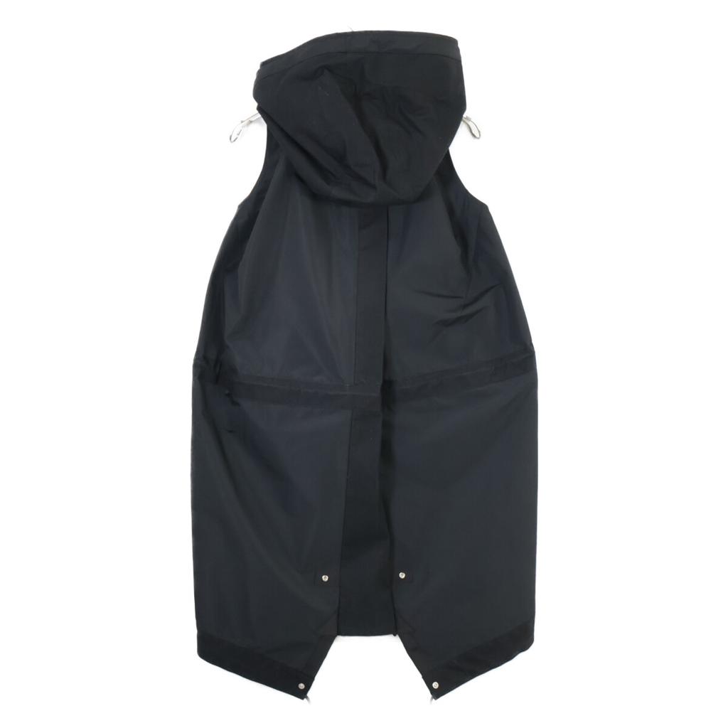 Sacai 24-07215 24 Edelstahl Schwarze Taft Blouson Militär Kapuzenweste Jacke Best 1 schwarz Gebraucht