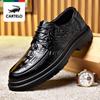 Herren Business Casual Lederschuhe Krokodilmuster Echtes Leder Erste Schicht Rindsleder Modisch und Vielseitig Authentisch