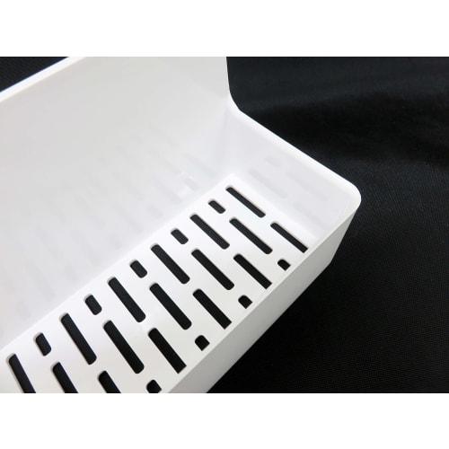 Towa Sangyo Bathroom Rack, White, Approx. 28.3 x 9.4 x 11.2 cm, Magnetic SQ, Bath Pocket, Wide, 39208