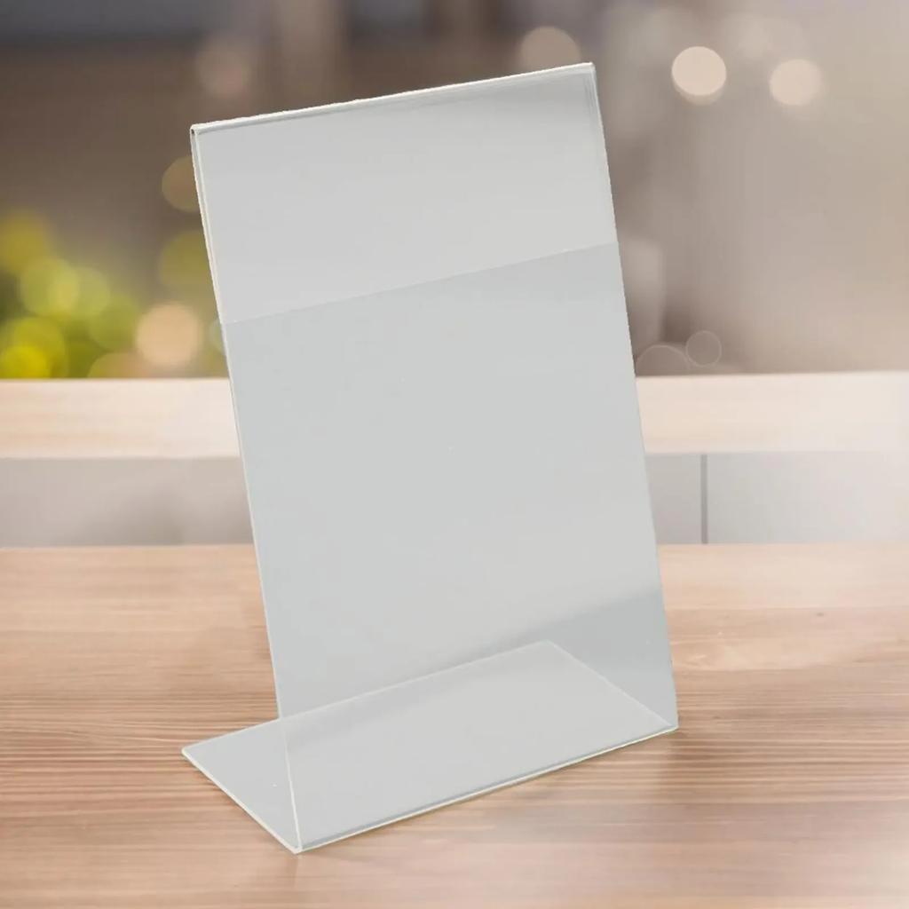 10/20PCS A6 Acrylic Menu Stand Holder Stand Slanted Sign Holders Desktop Paper Menu Holder