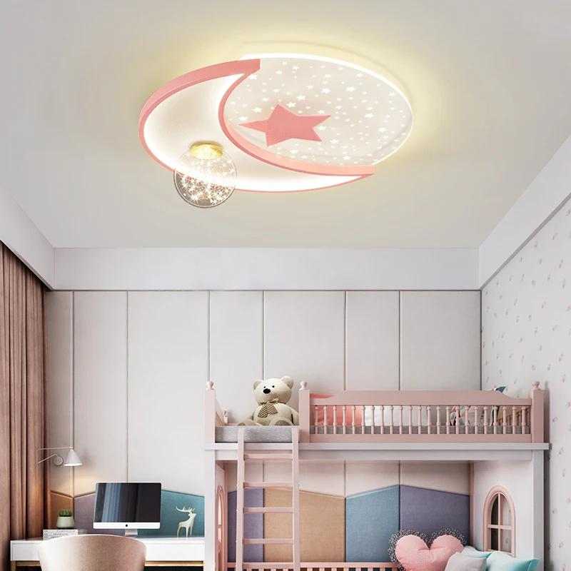 Children's Room LED Ceiling Light Nordic Luxury Starry Sky Bedroom Light Cute Girl Boy Baby Room Nursery Home Decoration Light