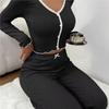 Women's Autumn/Winter Pajama Set: Casual Long Sleeve Top & Pants Loungewear