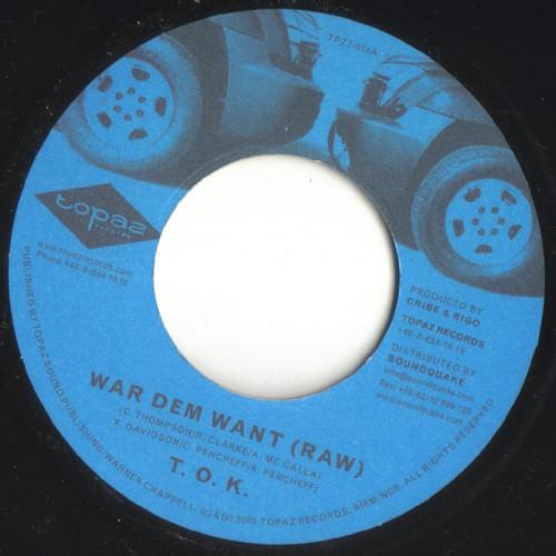 

7inch Record T.O.K. - War Dem Want TPZ7014 Topaz Records 2003 Sweden Reggae, Ska & Dub Used