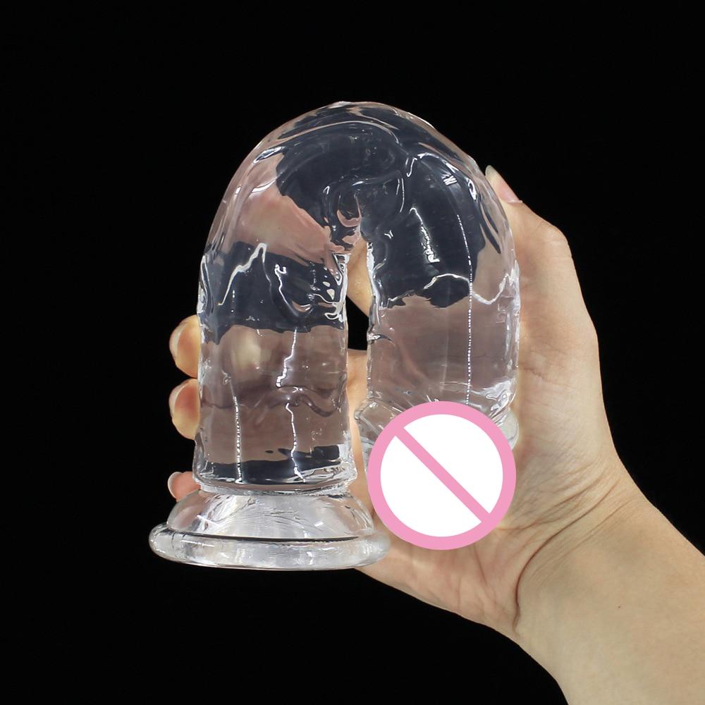 Soft Jelly Dildo Realistic Penis Dick Přísavka Masturbátor Anální Vagina Bod G Sexuální hračky pro dospělé