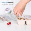 4 Pack Snack Containers, 4 Compartments Bento Snack Box, Reusable Meal Prep Lunch Containers Divided Food Storage Containers for School Work Travel