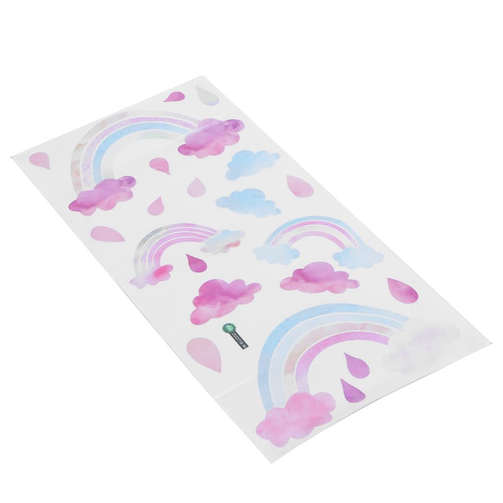 Self Adhesive Wall Sticker Cute Clouds Raindrop Pattern Decal Children"s Room Bedroom Decor