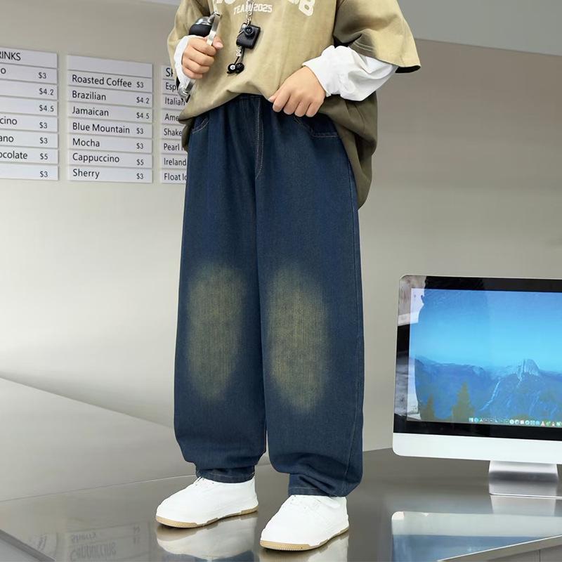 Trendige Jungen-Casual-Jeans mit geradem Bein - Weiche und lockere Passform für Frühling und Herbst