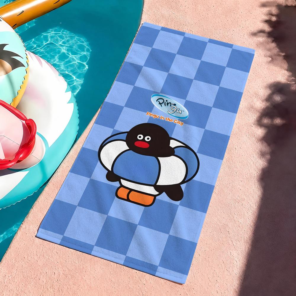 Cartoon P-Pingu Towel Towel beach towel, quick drying absorbent bath towel for Swim,Gym,Camping,Outdoor