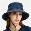 New cotton bucket hat men's and women's outdoor sun hat travel outdoor hiking hat casual denim hat