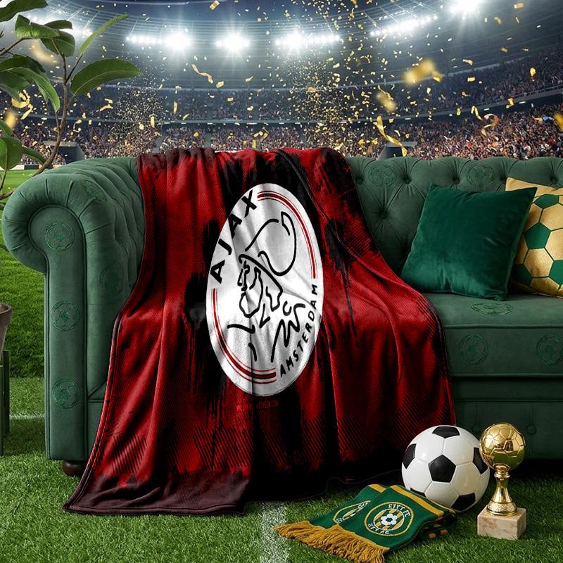 Coperta con Spirito Audace dell'Ajax di Amsterdam Coperte in Flanella Peluche per Divano Letto Regali per Uomini Donne Coperta da Viaggio Picnic Regali di Natale per Fan