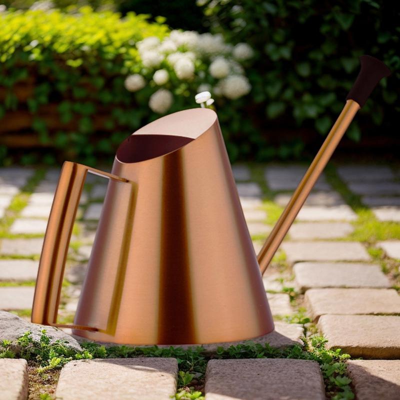 Garden Watering Can 900ML Stainless Steel Plant Watering Can Plant Waterer Golden Plant Watering Watering Devices For Indoors