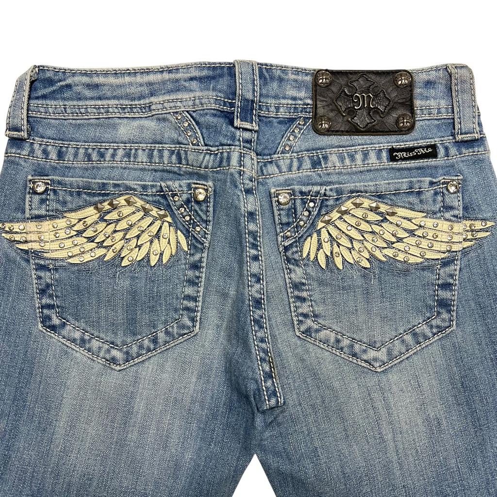VIONA Y2k Retro Gotic Blugi Brodați cu Aripi Strălucitoare Blugi Denim Evazați Subțiri Femei Modă Streetwear Haine Femei
