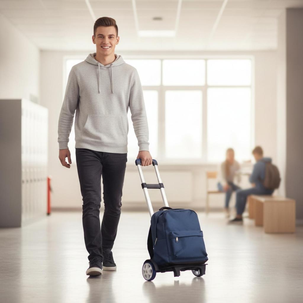Folding Rolling Backpack Carrier | Foldable, Trolley, for Travel