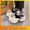 Stepping On Shit Feeling Small Man Thick-soled Cool Slippers Non-slip Slippers 2025 Sweet Cute Strap Doll Hole Shoes Women's Summer