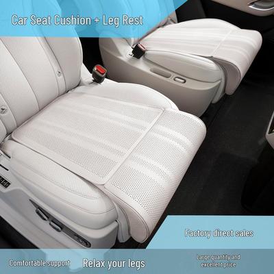 Cuscino Estensione Poggiagambe Premium in Pelle Nappa per Sedile Auto - Traspirante Supporto per Guidatore e Passeggero