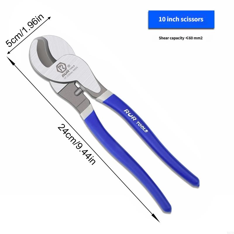 Professional 10inch Wire Rope Cutter With Ergonomic Grip Multifunction Pliers For Electricians And Construction Workers M4YD