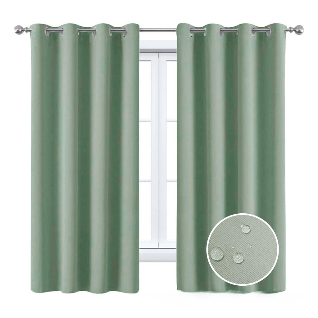 Waterresistant Sun Blocking Curtain In Solid Colors For Veranda And Living Room Windows