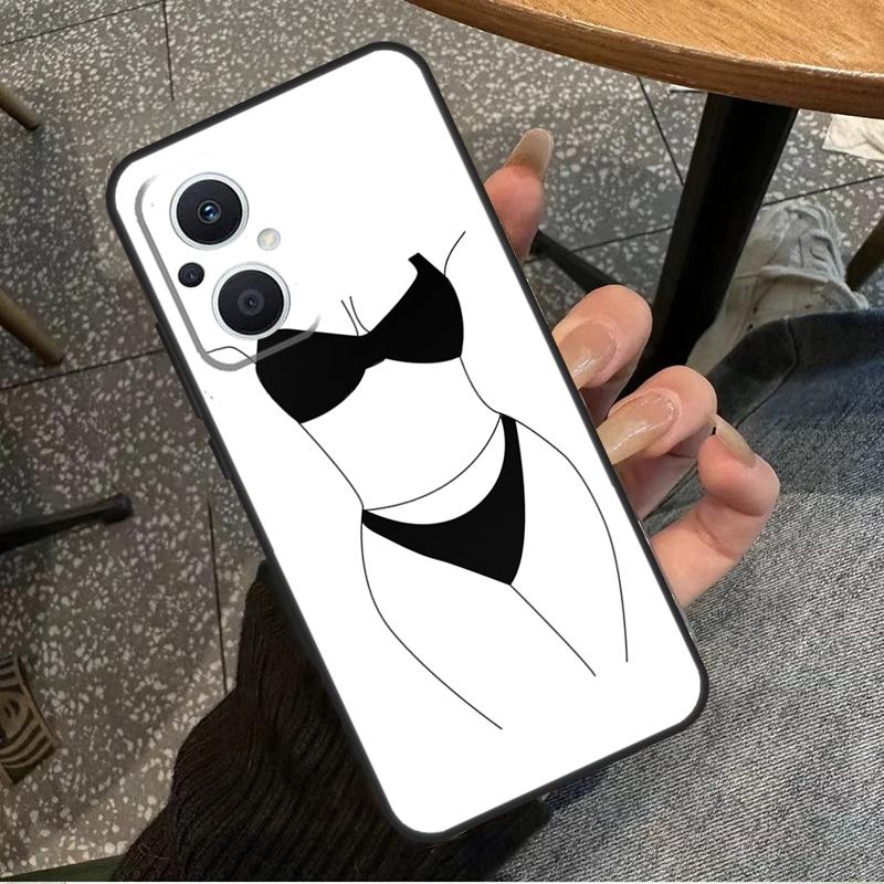 Woman Body Line Art For OPPO Reno 7 8 Lite 8T 14F 13F 11F 12F 10 11 12 13 14 Pro OPPO Find X9 X8 X5 X6 Pro Case