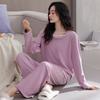 Island Fleece Pajamas Women'S Autumn And Winter Thickened Fleece Warm Coral Fleece Can Be Worn Outside Loungewear Set