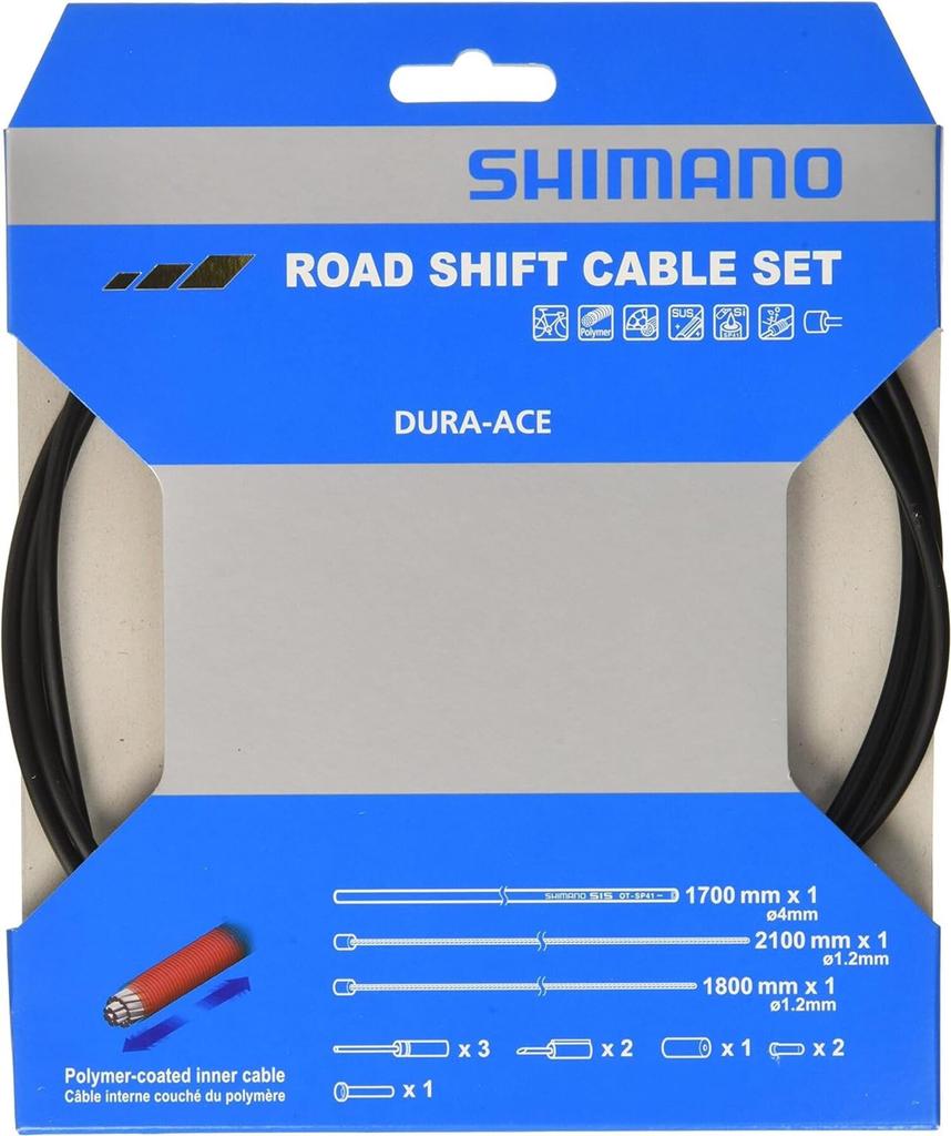 SHIMANO Repair Parts Shift Cable Set Polymer Coating 9000 Black with Nose for Y63Z98910 RD-9000