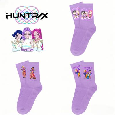 Latest Kpop Demon Hunters Socks Gentle Thick Warm Student Outdoor Sports Fall Season Cold Season Warmth Girls Mid-Calf Children's Birth Date Present