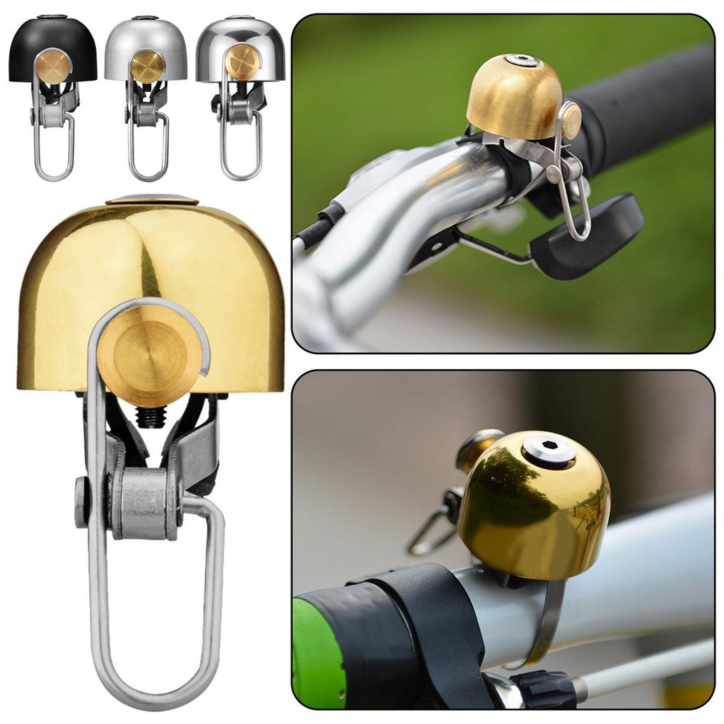 Bicycle Bell,Stainless Steel Loud-Handlebar Alarm Bike Rings Bell,Universal Fit Bike Sport Alarm Bell,For Road MTBs Fixed Geared
