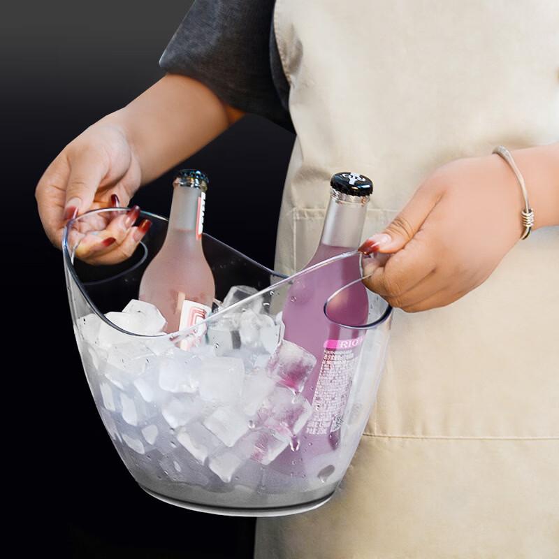 4L Thickened Transparent Ingot Ice Bucket
