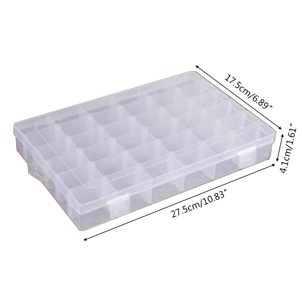 Jewelry Organizer Box for w/ Dividers 36-grid Organizer Container for Ring Earri