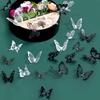 18Pcs/Set 3D Hollow Butterfly Wall Sticker Black&White Wedding Decoration Living Room Home Decor Butterflies Decal Stickers