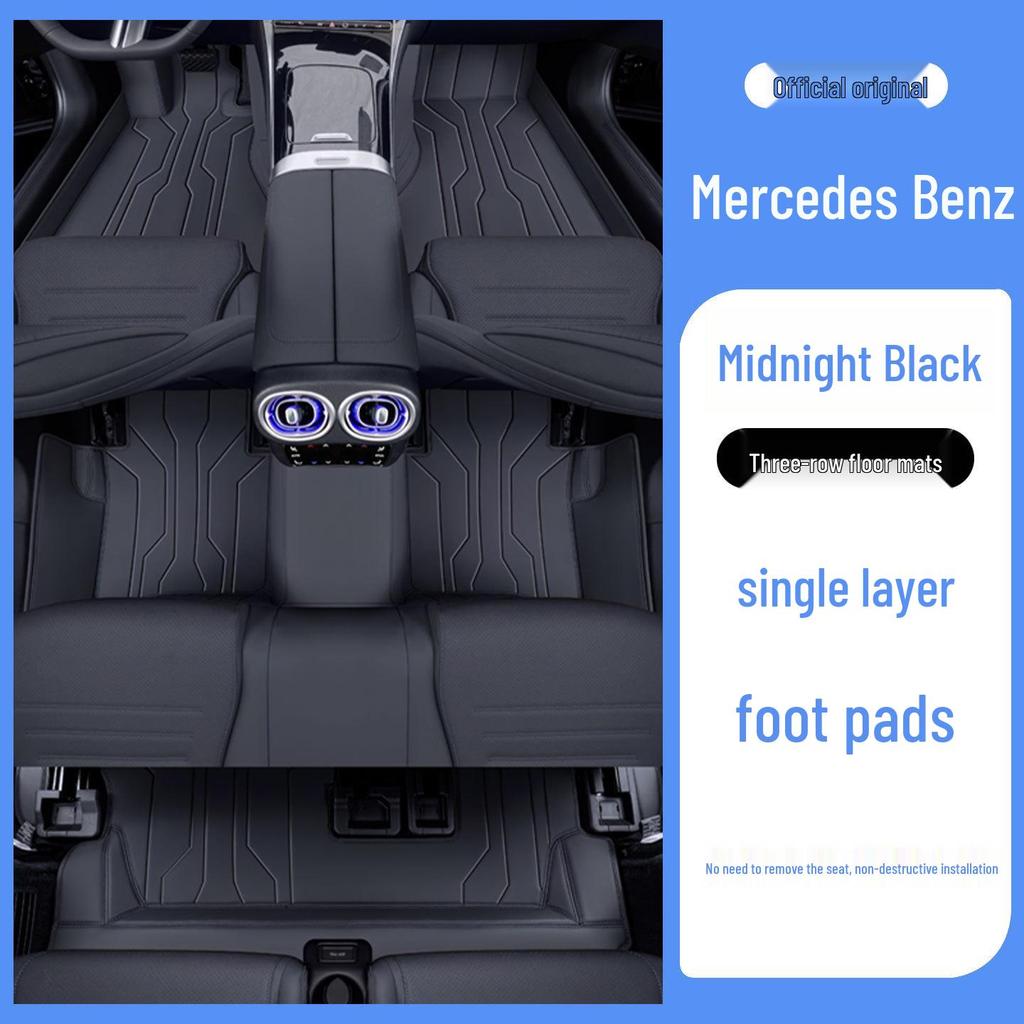 Mercedes-Benz GLC Full-Coverage, Eco-Friendly, Odorless Leather Floor Mats for Interior Protection and Modification.