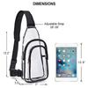 Transparent Double Layer Shoulder Bag  Simple Pvc Clear Crossbody Bags Waterproof Outdoor Sports Chest Bag