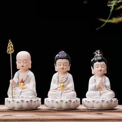 Keramik Buddha Statue Hausopfergaben Guanyin Bodhisattva Shakyamuni Buddha Buddha Statue des Königs von Tibet