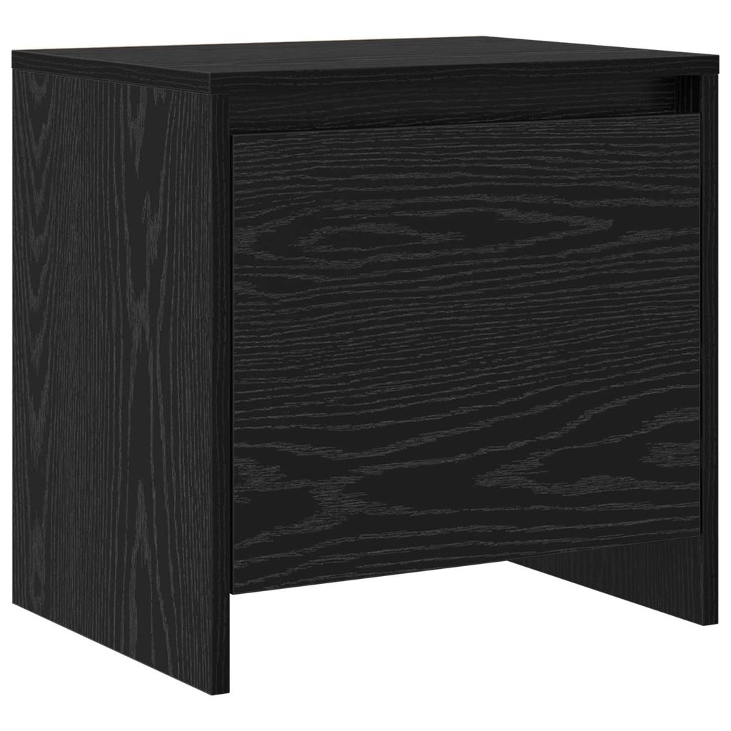 Nightstand Black Oak Effect 45 x 34 x 44.5 cm Engineered Wood