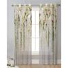 Wedding Flowers Rose Sheer Curtains Living Room Window Tulle Curtains For Bedroom Kitchen Home Decoration Voile Drapes