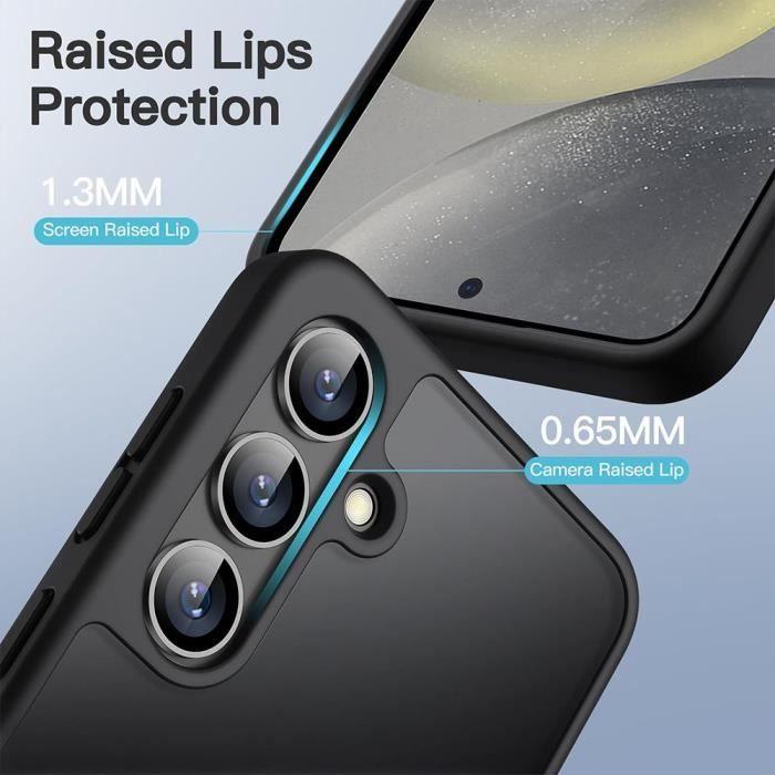 Coque - Samsung - Galaxy S24 Ultra - Antichoc - Silicone Noir - Dos Translucide PC