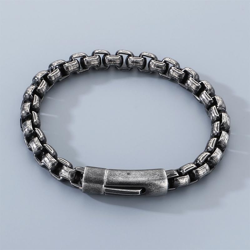 KALEN Gold Plated Stainless Steel Box Chain Bracelet for Men Hip Hop Square Clasp Accessory Waterproof Trendy Jewelry Gift